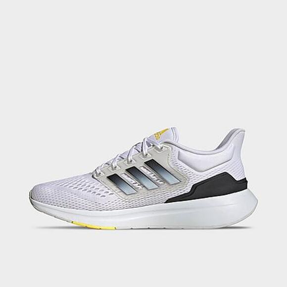 NWT adidas Men's EQ21 Running Shoe, White/Black/Beam Yellow-Sz 11 - Picture 1 of 1
